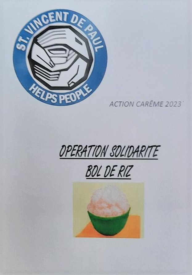 Lire la suite : Action Carême 2023 - Opération solidarité bol de riz